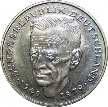 2 Mark Kursmmünze 1982 D -BRD Kurt Schuhmacher- ss-vz , J.424 -0678-