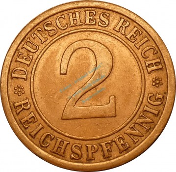 2 Pfennig Kursmünze 1936 E -deutsches Reich- ss-vz , J.314 -0734-