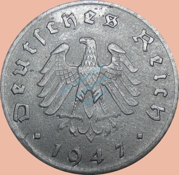 Preview: 5 Pfennig Münze Bank deutscher Länder 1947 A -Ohne HK- s-ss J.374 -0960-