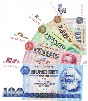 5 bis 100 Mark Set-DDR unc-kfr. DDR.21-25, Ros.359-363, P.28-31 , DDR -1310-