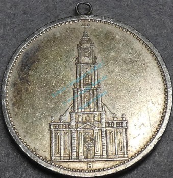 5 Mark Kursmünze -Kirche o.D.- 1934 A -deutsches Reich- ss J.357 -0788-