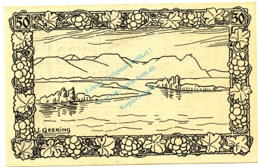Preview: Bonn , Notgeld 50 Pfennig Schein Nr.2 unc-kfr. M-G.140.1.a , NW 1921 Seriennotgeld -5850-