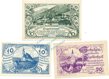 Engelhartzell , Notgeld Set 3 Scheine unc-kfr. K-K.172 , 1920 Ober Österreich -0523-