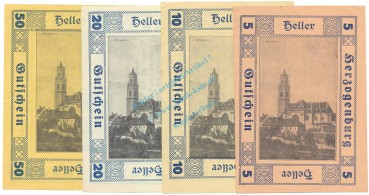 Herzogenburg , Notgeld Set 4 Scheine unc-kfr. K-K.369.IV.d , o.D. Nieder Österreich -0561-