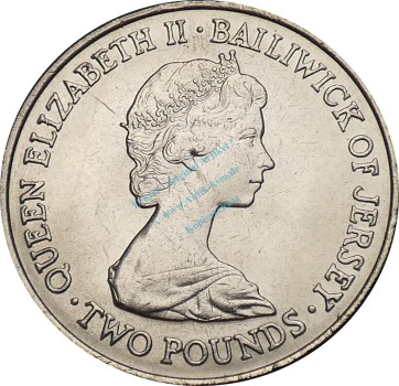 Preview: Jersey , 2 Pound Münze 1981 -Royal Wedding 29.July 1981- KM.52 vz-stgl -0291-