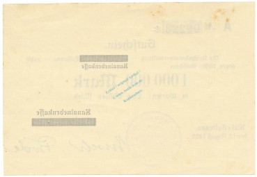 Preview: Kiel Holtenau , Banknote 1 Million Mark Schein f-kfr. Ke.2640 , SH 1923 Inflation -3653-