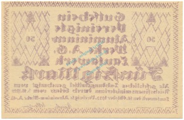 Preview: Lautawerk , Banknote 50 Mark -Alu- unc-kfr. Mü.2590.2 , BBG 1922 Großnotgeld -3622-