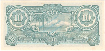 Preview: Malaysia Banknote 10 Dollar Schein unc-kfr. 1942 -Bananengeld- WPM.M7 -0419-