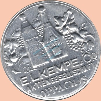Oppach , Kapselgeld 10 Pfennig unc-kfr. -E.L. Kempe & Co- S o.D. -0092-