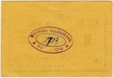 Preview: Rathenow , Notgeld 2 Pfennig Schein unc-kfr. Ti.5915.15.16 BBG 1917 Verkehrsausgabe -4326-