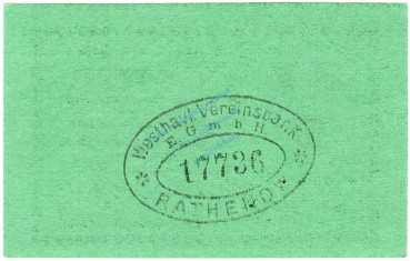 Preview: Rathenow , Notgeld 5 Pfennig Schein unc-kfr. Ti.5915.15.17 BBG 1917 Verkehrsausgabe -4327-