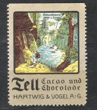 Reklamemarke Dresden -Tell Cacao und Chocolade- unc-kfr. -0186-