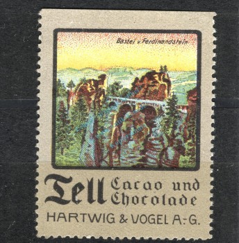 Reklamemarke Dresden -Tell Cacao und Chocolade- unc-kfr. -0187-