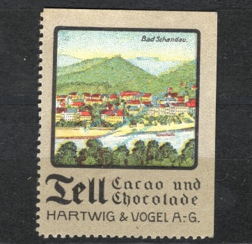 Reklamemarke Dresden -Tell Cacao und Chocolade- unc-kfr. -0189-