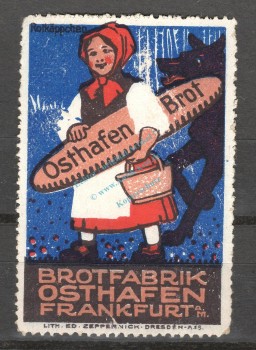 Reklamemarke Frankfurt -Brotfabrik Osthafen, Rotkäppchen- unc-kfr. -0250-