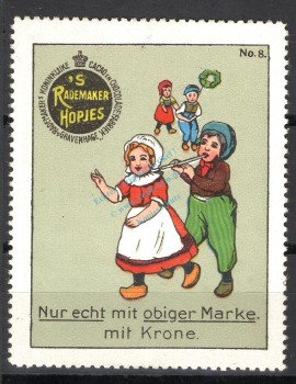 Reklamemarke Gravenhage Nr.8 -Rademaker's Koninklijke Cacao en Chocoladefabriek- unc-kfr. -0239-