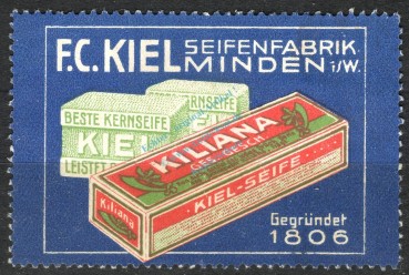 Reklamemarke Minden -F.C.Kiel , Kilana Seife- unc-kfr. -0190-