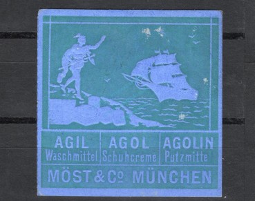 Reklamemarke München -Fa. Möst und Co. Agil, Agol, Agolin- unc-kfr. -0235-