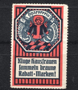 Reklamemarke München -Rabatt Sparverein München rot- unc-kfr. -0222-