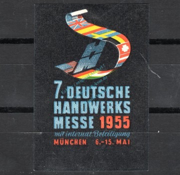 Reklamemarke München 1955 -7. deutsche Handwerksmesse - unc-kfr. -0217-