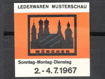 Reklamemarke München 1967 -Lederwaren Musterschau - unc-kfr. -0216-