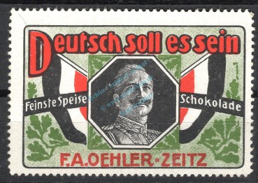 Reklamemarke Zeitz -Kakao und Schokoladenfabrik F.A. Oehler- unc-kfr. -0233-