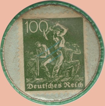 Preview: Rheine , Kapselgeld 100 Pfennig -Kümpers Edelliköre- unc-kfr. NRW o.D. -0099-