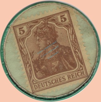 Preview: Rheine , Kapselgeld 5 Pfennig -Kümpers Edelliköre- unc-kfr. NRW o.D. -0087-