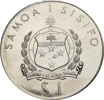 Preview: Samoa Sisifo , 1 Dollar Münze 1974 -Commonwealth Games- KM.18 vz-stgl -0286-
