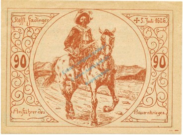 Preview: St. Agatha , Notgeld 90 Heller Schein unc-kfr. K-K.877.II.j , 1920 Ober Österreich -0570-