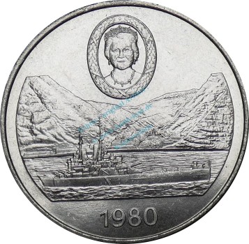 St. Helena , 25 Pence Münze 1980 -Queen Elizabeth II- KM.8 vz-stgl -0269-