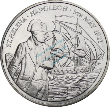 St. Helena , 50 Pence Münze 1986 -Napoleon 5.Mai.1821- KM.8 vz-stgl -0289-