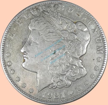 USA , 1 Dollar 1921 -Morgan Dollar- , Km.110 ss. -0312-