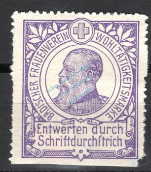 Wohltätigkeitsmarke Baden -Frauenverein, Großherzogs Friedrich II.- f-kfr. -0238-