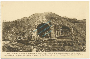 AK-PK Le Fort de Souville , WW1 , Frankreich 1916 -0638-