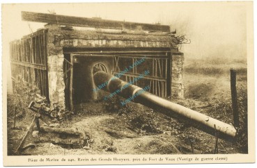 Ansichtskarte -Piece de Marine de 240 Ravin des Grands Houyers- WW1 , Frankreich -0640-