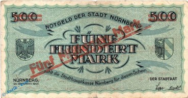 Banknote Nürnberg , 5 Millionen Mark Schein in gbr. Keller 3970.c , 20.09.1922 , Bayern Großnotgeld Inflation