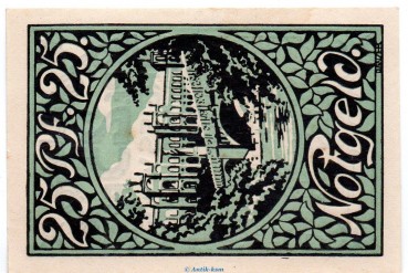 Preview: Banknote, Notgeld J.Reiss München 910.1 , 25 Pfennig Schein Nr. 2 in kfr. o.D. Bayern Seriennotgeld