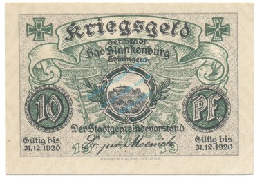 Blankenburg , Notgeld 10 Pfennig Schein unc.kfr. Ti.0715.05.30 , TH 1919 Verkehrsausgabe -4237-