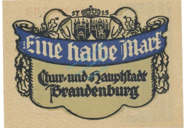 Preview: Brandenburg , Notgeld 50 Pfennig Schein unc-kfr. Ti.0865.30.05 , BBG 1918 Verkehrsausgabe -4233-