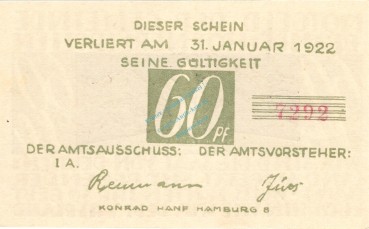 Preview: Brande , Notgeld 60 Pfennig Schein unc-kfr. M-G 152.2 , Schleswig Holstein o.D. Seriennotgeld