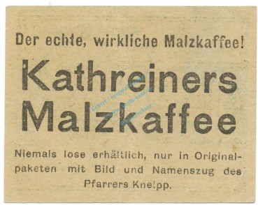 Preview: Breslau , Notgeld 20 Pfennig -Kathreiners- L-gbr. M-G 187.2 , SLN o.D. Seriennotgeld -5710-