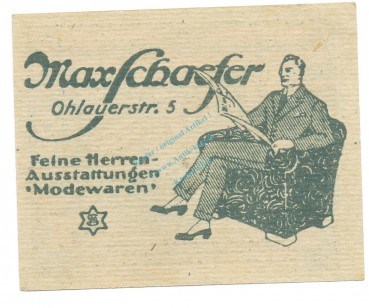 Preview: Breslau , Notgeld 20 Pfennig -Schaefer- unc-kfr. M-G 187.4 , SLN o.D. Seriennotgeld -5719-