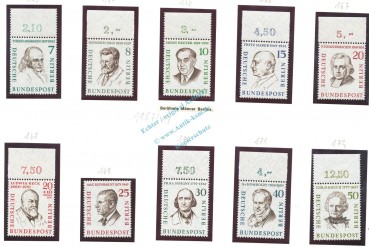 Briefmarken -Männer aus der Geschichte Berlins- 1957 pfr. Mi.163-172 -0531-