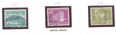 Briefmarken Berlin -Berliner Bauten- 1954 pfr. Mi.121-123 -0528-