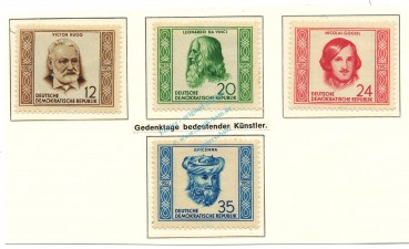 Briefmarken DDR -Berühmte Persönlichkeiten- 1952 Michel 311-314 -0520-