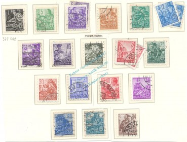 Briefmarken DDR -Fünfjahresplan-- 1953 , Mi.362-379 -0521-