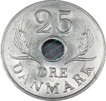Dänemark , 25 Öre Münze 1966 -unter Frederik IX- KM.855.1 ss-vz -0245-