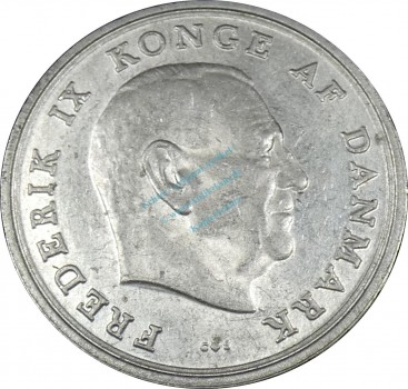 Dänemark , 1 Krone Münze 1967 -Frederik IX- KM.851.1 ss-vz -0242-