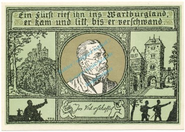Eisenach , Notgeld 50 Pfennig Schein Nr.4 unc-kfr. M-G 318.1 , TH o.D. Seriennotgeld -5740-